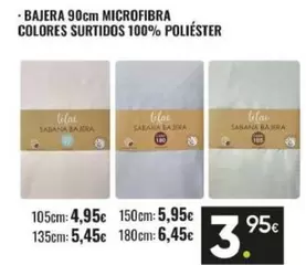 Bajera Microfibra Colores Surtidos 100% Poliester
