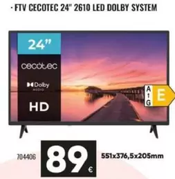 Cecotec - FTV 24" 2610 Led Dolby System