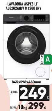 Aspes - Lavadora Lf Al8202aidv 8 1200 Inv