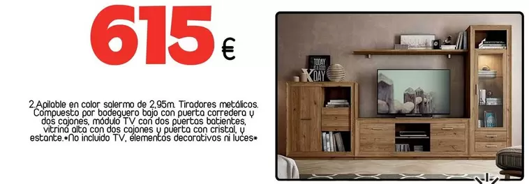 Apilable En Color Salermo De 2,95m Tiradores Metálicos