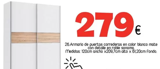 Blanco - Armario De Puertas Correderos En Color  Mòte Con Ideale En Roble Sonoma