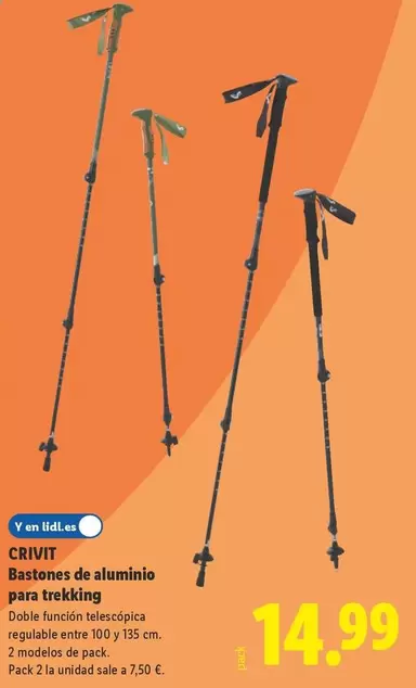 Crivit - Bastones De Aluminio Para Trekking
