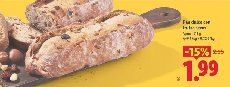 Pan Dulce Con Frutos Secos