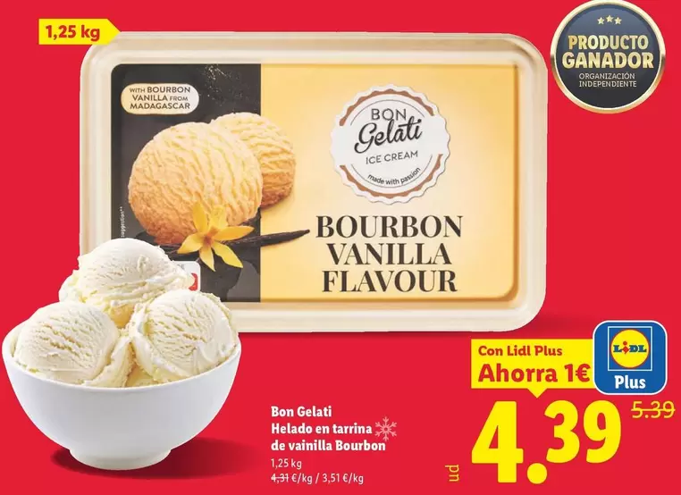 Bon Gelati - Helado En Turrina De Vanilla Bourbon