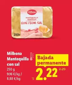 Milbona - Mantequilla Con Sal