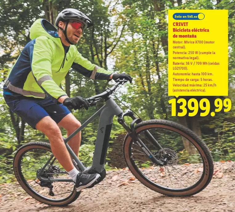 Crivit - Bicicleta Eléctrica De Montana