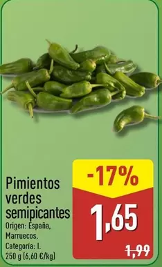 Pimientos Verdes Semipicantes