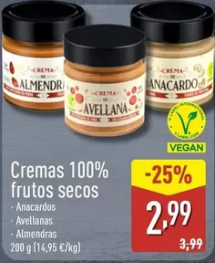 Cremas 100% Frutos Secos