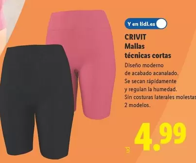 Crivit - Mallas Tecnicas Cortas