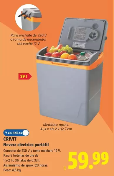 Crivit - Nevera Eléctrica Portátil