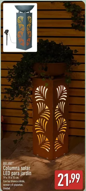 Belavi - Columna Solar LED Para Jardin