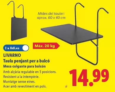 Livarno - Mesa Colgante Para Balcón