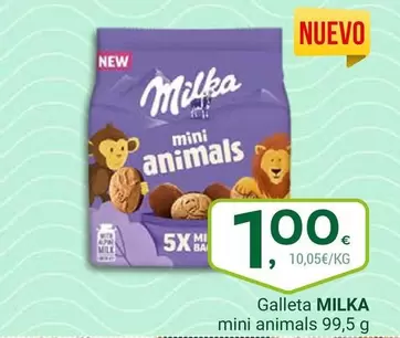 Milka - Galleta Mini Animals