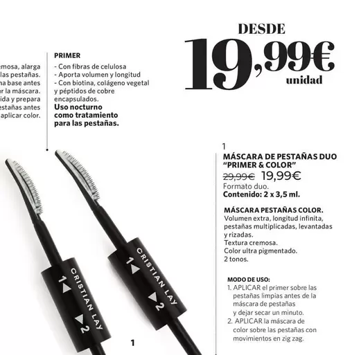 Cristian Lay - Máscara De Pestañas Duo "Primer & Color"