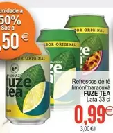Fuze Tea - Refrescos De Té Limón/Maracuxá Lata