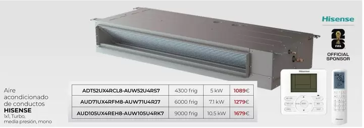 Hisense - Aire Acondicionado De Conductos