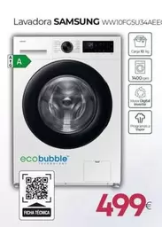 Samsung - Lavadora Ww10fg5u34aea