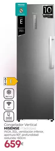 Hisense - Congelador Vertical