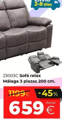 Relax - Sofá  Málaga 3 Plazas