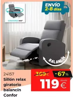 Sillon Relax Giratorio Balancín Confor