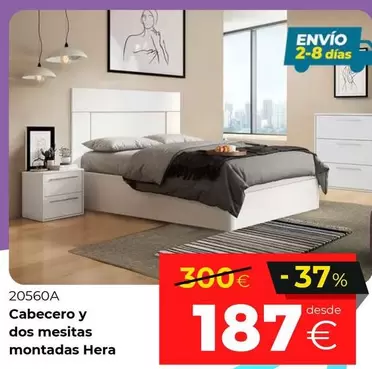 Cabecero Y Dos Mesitas Montadas Hera