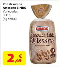 PAN MOLDE BIMBO REB ESTILO ARTESANO 500GRS