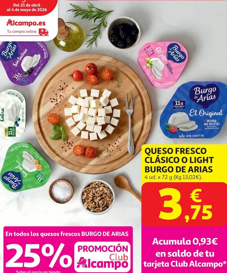 Burgo De Arias - Queso Fresco Clasico O Light