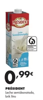 Président - Leche Semidesnatada