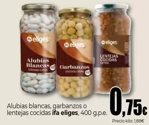 Ifa Eliges - Alubias Blancas, Garbanzos O Lentejas Cocidas