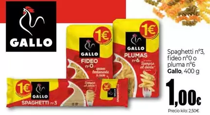 Gallo - Spaghetti N°3, Fideo N°0 O Pluma N°6