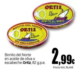 Ortiz - Bonito Del Norte En Aceite De Oliva O Escabeche