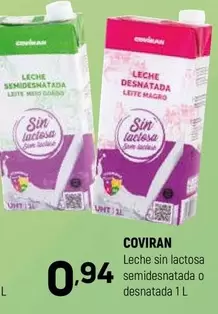 coviran - Leche Sin Lactosa Semidesnatada O Desnatada