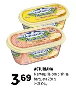 La Asturiana - Mantequilla Con O Sin Sal Barqueta