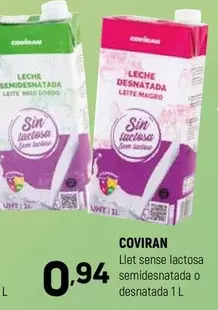 coviran - Llet Sense Lactosa Semidesnatada O Desnatada