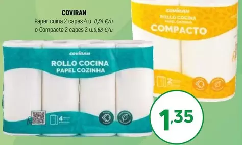 coviran - Paper Cuina 2 Capes 4u O Compacte 2 Capes 2u. 0.84