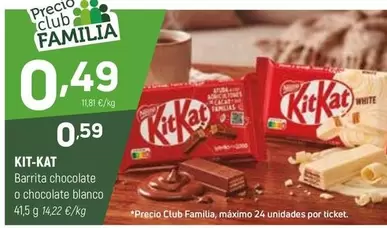 Kit Kat - Barrita Chocolate O Chocolate Blanco