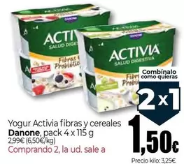 Danone - Yogur Activia Fibras Y Cereales 