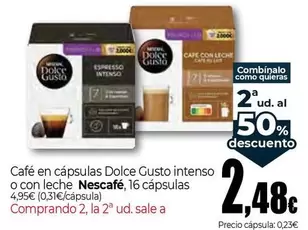 NESCAFÉ® Dolce Gusto® - Cafe En Capsulas Intenso O Con Leche