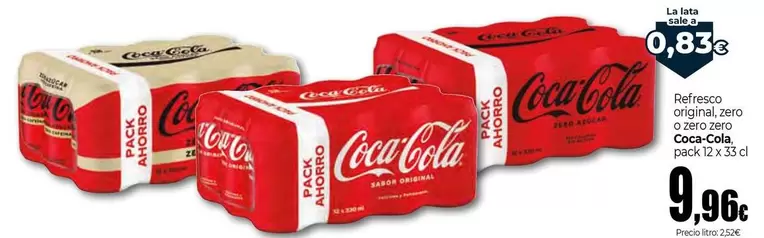 Coca-Cola - Refresco Original, Zero O Zero Zero