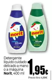 Norit - Detergente Liquido Cuidado Delicado A Mano O A Maquina
