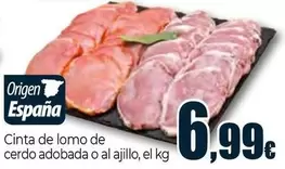 Cinta De Lomo De Cerdo Adobada O Al Ajillo