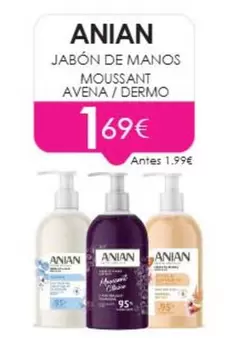 Anian - Jabon De Manos Moussant Avena / Dermo