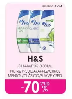H&S - Champús Nutre Y Cuida/Apple/Citrus Mentol/Clásico/Suave Y Sed