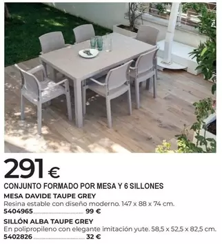 Conjunto Formado Por Mesa Y 6 Sillones