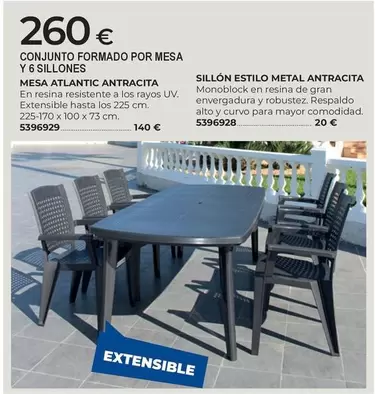 Conjunto Formado Por Mesa Y 6 Sillones