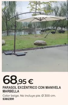 Bigmat - Parasol Excéntrico Con Manivela Marbella