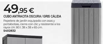 Cubo Antracita Oscura/Gris Calda