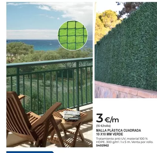 Malla Plastica Cuadrada