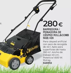Barredora/Peinadora De Cesped Roll&Comb 502e-v20