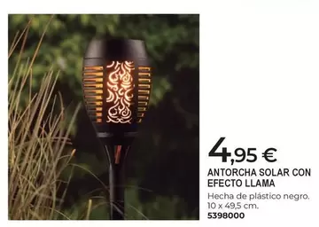 Antorcha Solar Con Efecto Llama